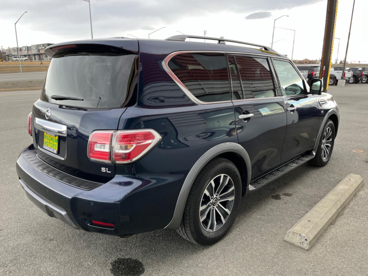 2020 BLUE /black leather NISSAN ARMADA SL (JN8AY2NC4LX) with an 5.6L engine, Automatic transmission, located at 1960 Industrial Drive, Wasilla, 99654, (907) 274-2277, 61.573475, -149.400146 - Photo#5